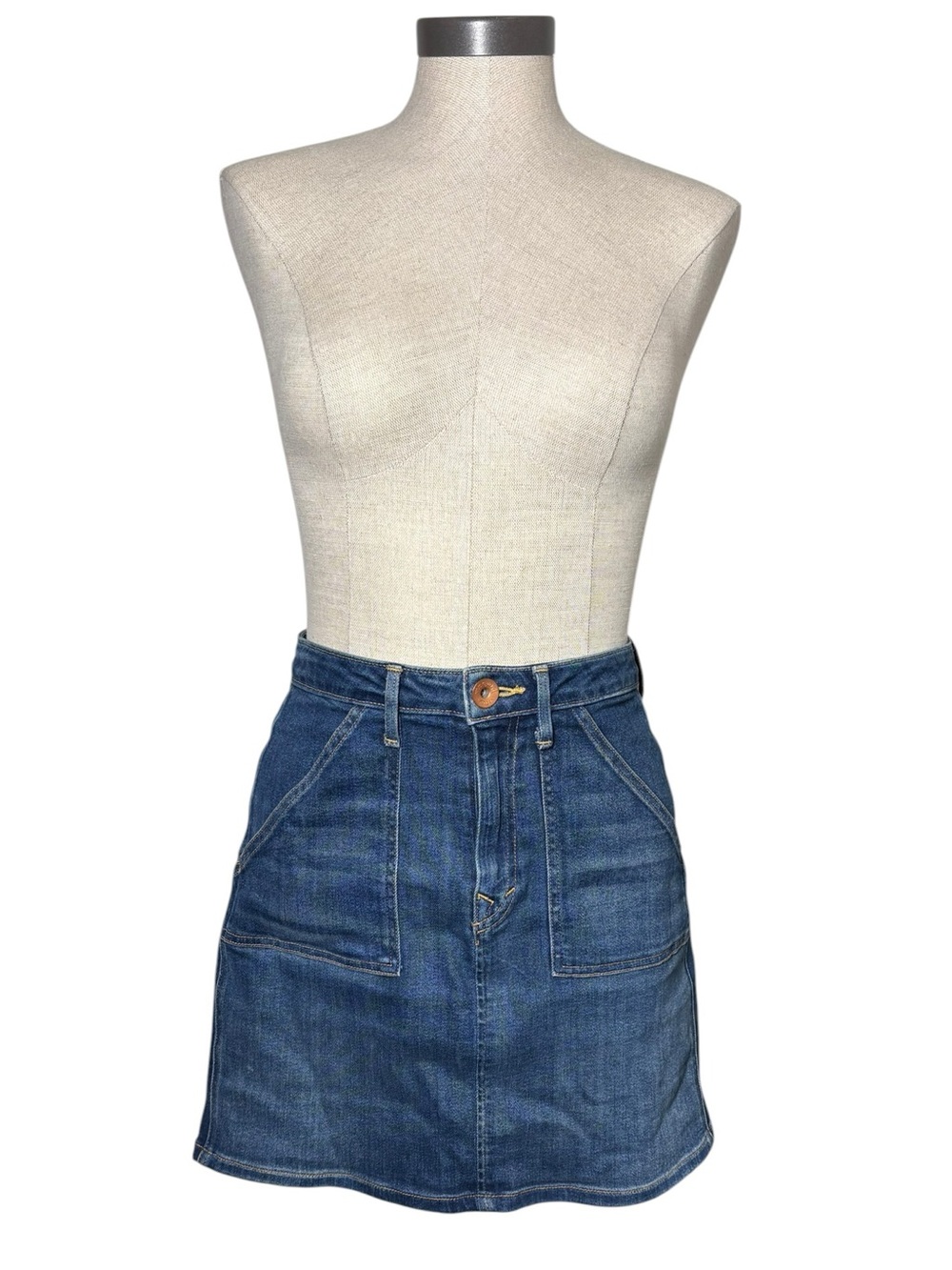 Vineyard Vines Denim Mini Skirt Size 26 Candiani High Rise Preppy